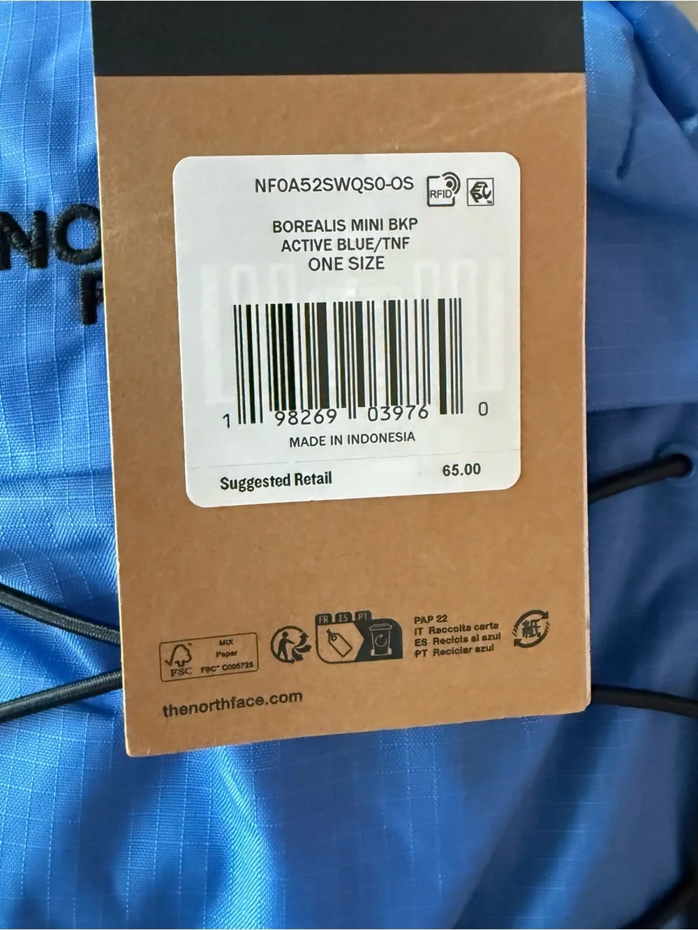 The North Face Borealis Mini Backpack in Active Blue/TNF Black NEW 10L EDC